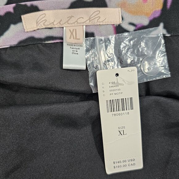 Anthropologie Hutch Sheer Wrap Midi Skirt Butterfly Swirls Print Size XL NWT - Picture 4 of 10